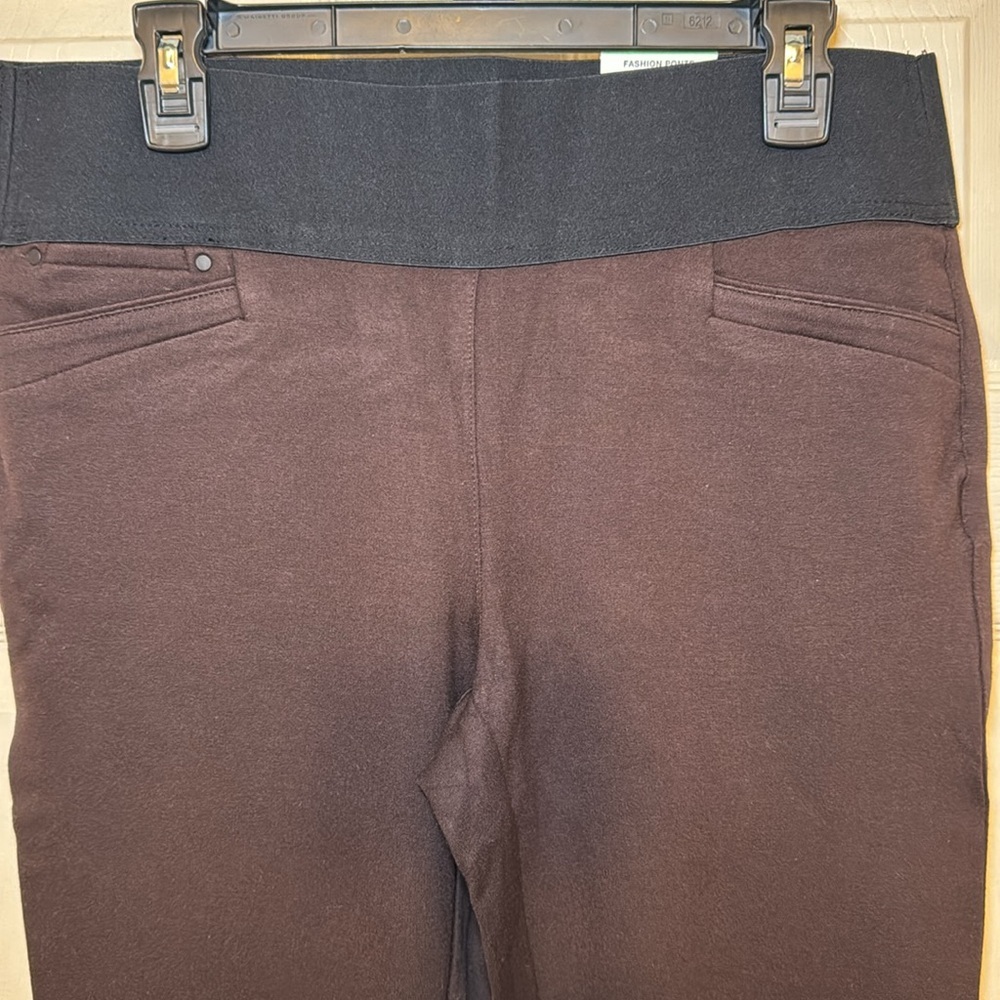 Style & Co. Ponte Leggings Mid Rise Chocolate Brown Size L - Picture 3 of 11